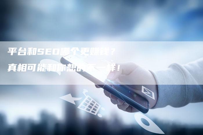 平台和SEO哪个更赚钱？真相可能和你想的不一样！