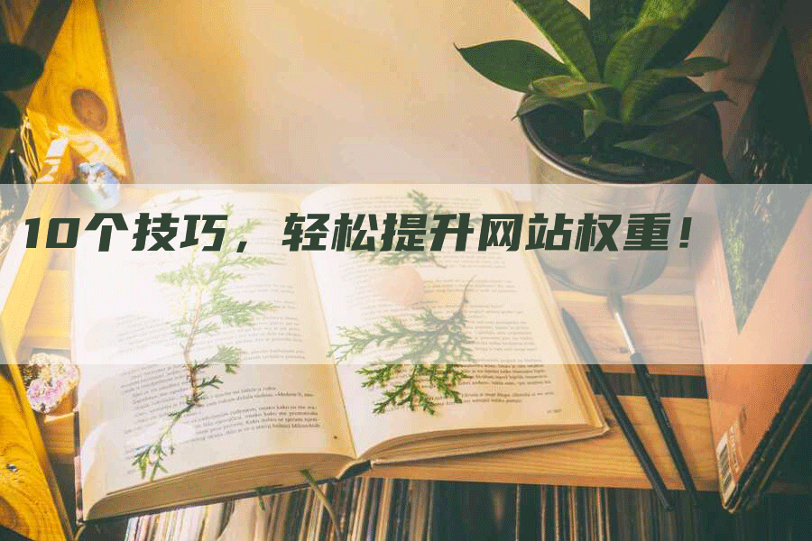 10个技巧，轻松提升网站权重！