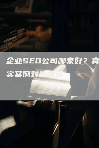 企业SEO公司哪家好？真实案例对比推荐