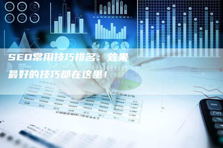 SEO常用技巧排名：效果最好的技巧都在这里！